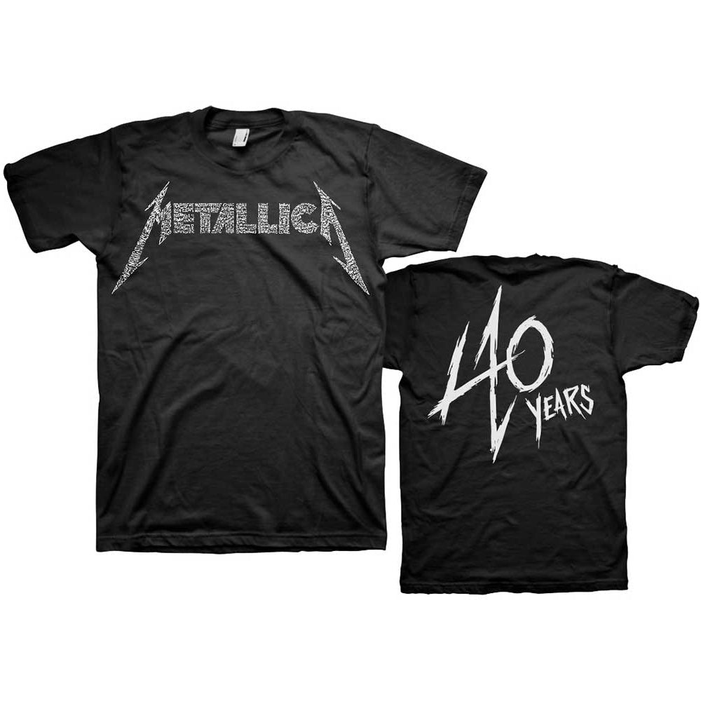 METALLICA - (結成 45周年 ) - 40th Anniversary Songs Logo / バックプリントあり